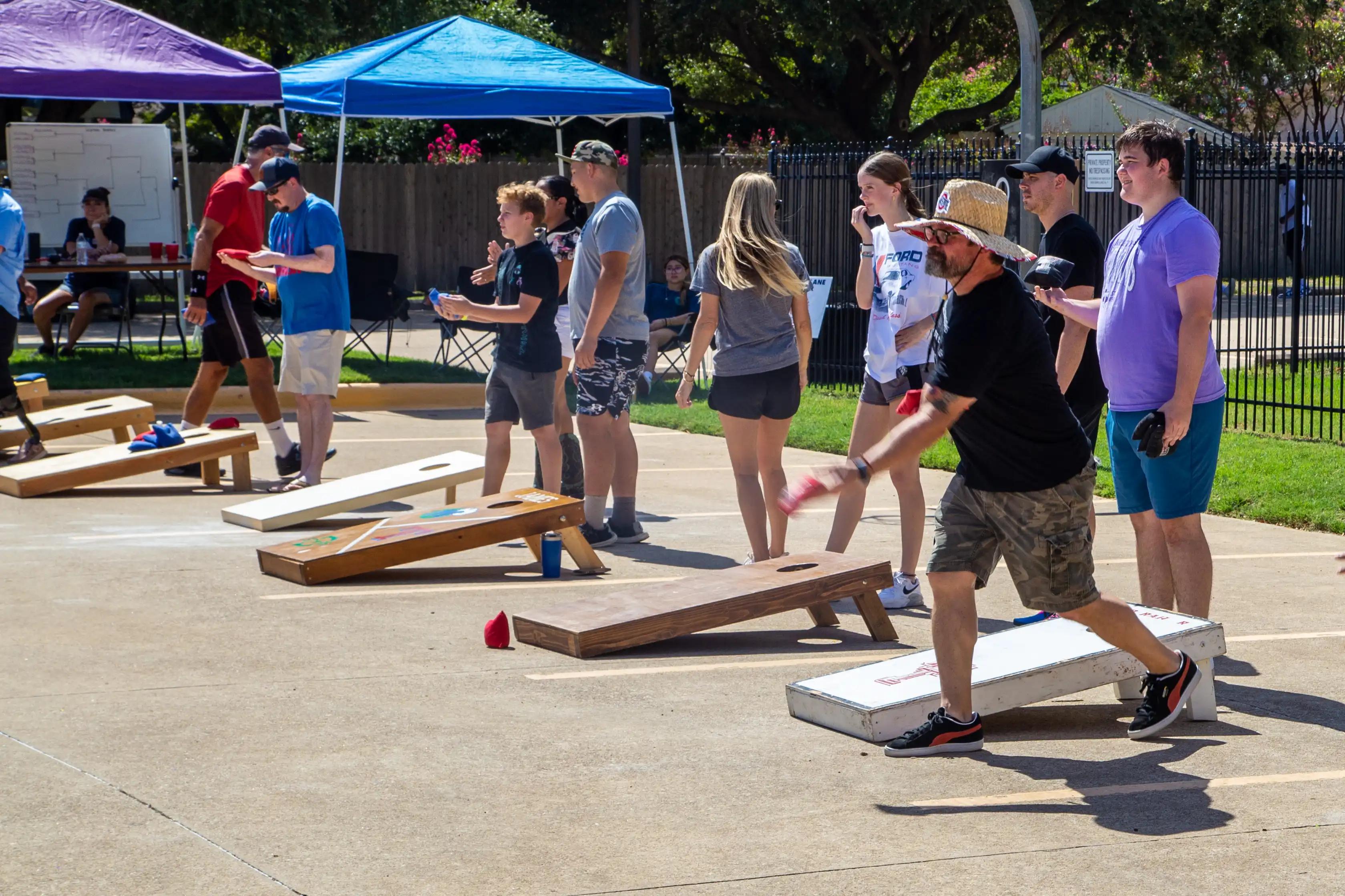 GorettiFest Cornhole tournament participants